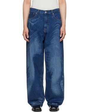 CAMPERLAB Distorted Laser Loose Fit Jeans - Blue