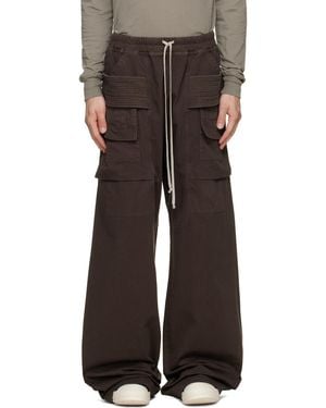 Rick Owens Tower Creatch Wide Cargo Pants - Brown