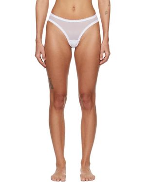 Fruity Booty Moss Thong - White