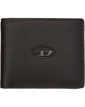 DIESEL Petit Portefeuille À Deux Volets Brun - Noir