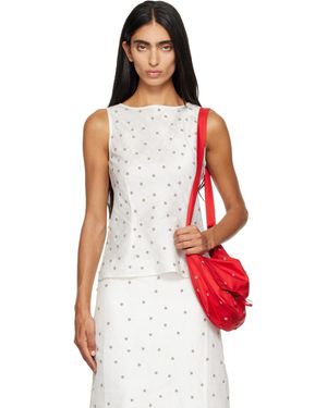 RESCHA Haut Dharee Blanc Exclusif À Ssense - Rouge
