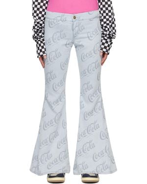 ERL Jacquard Jeans - White