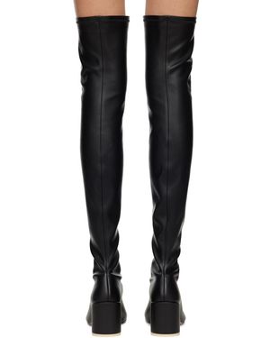 【MM6 Maison Margiela】 Anatomic 70レザー over-the-kneeブー Anatomic 70 leather over-the-knee boots in white - MM 6