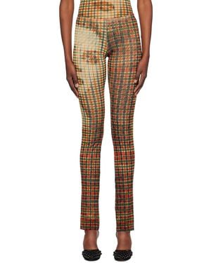 Jean Paul Gaultier マルチカラー チェック ラウンジパンツ - ブラック