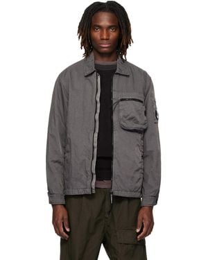 C.P. Company Panama-R Zipped Lens Overshirt - Black