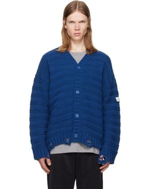 MM6 by Maison Margiela Wool Cardigan - Blue