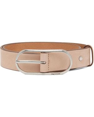 Rag & Bone Ragbone Rounded Rebound Suede Belt - Black