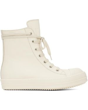 Rick Owens オフホワイト レザースニーカー