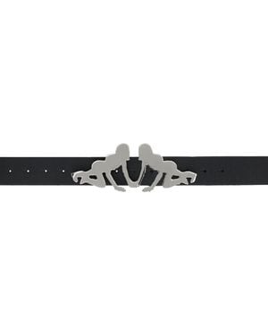 Mowalola Maxine Buckle Belt - Black