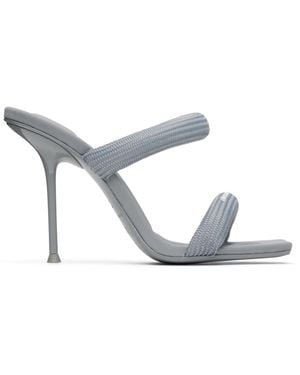 Alexander Wang Julie 105Mm Nylon Tubular Heeled Sandals - Grey