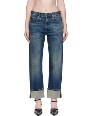 R13 Cuffed Romeo Jeans - Blue