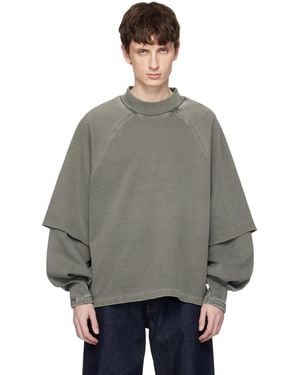Seventh Raglan Layered Longsleeve T-Shirt - Gray
