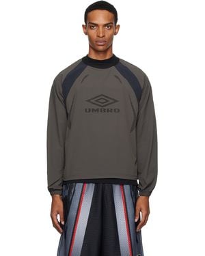 Umbro Lasered Nylon Crewneck T-Shirt - Black