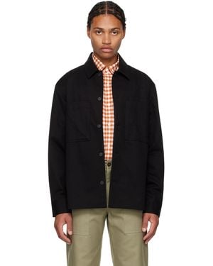 Maison Kitsuné Cotton Gabardine Overshirt - Black