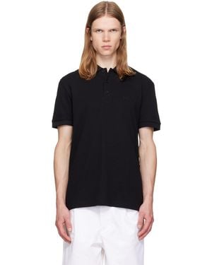 BOSS Contrast-Tipped Cotton Piqué Polo - Black