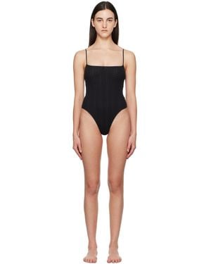Cou Cou ブラック The Bodysuit ボディスーツ