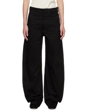 Lemaire High Waisted Curved Jeans - Black