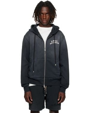 関税送料込み AMIRI ハリウッド フルジップ フーディー AMIRI HOLLYWOOD ZIP HOODIE - Black | AMIRI