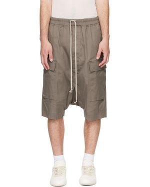 Rick Owens Tower Pods Cargo Shorts - Grey