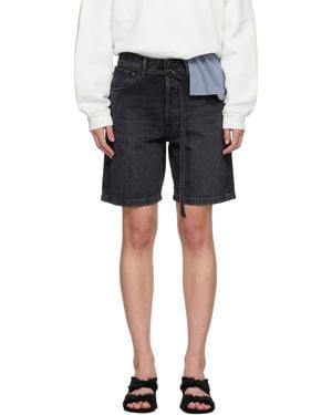 Acne Studios Loose Fit Denim Shorts - Black
