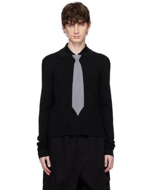 Spencer Badu Knitted Uniform Polo - Black