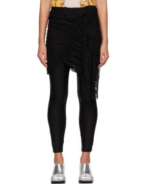 Pushbutton Layered Skirt - Black