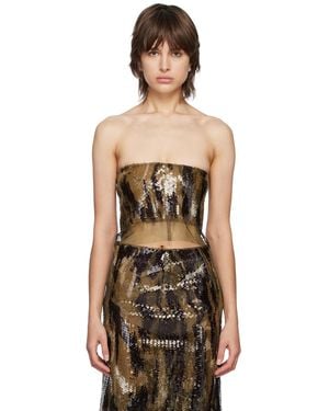 Dion Lee Brown Vertical Horizon Top - Black