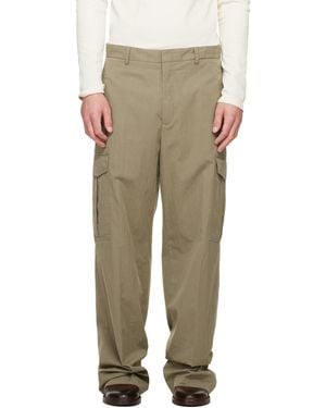 Second/Layer Khaki Ripstop Cargo Trousers - Natural