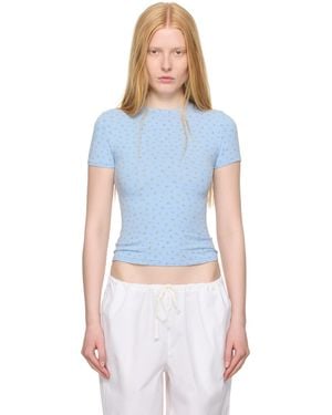 Skims ブルー Cotton Jersey Tシャツ