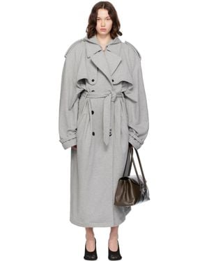 Marie Adam-Leenaerdt Hooded Trench Coat - Grey