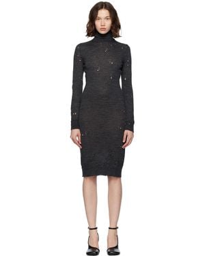 MM6 by Maison Margiela Turtleneck Midi Dress - Black