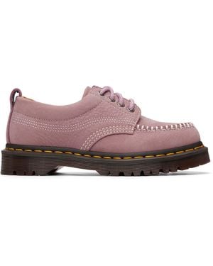 Dr. Martens Lowell Nubuck Moc Toe Derbys - Red
