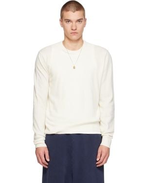 Entire studios Off- Knit Cashmere Crewneck Jumper - White