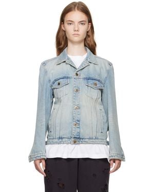 we11done Washed Denim Jacket - Blue