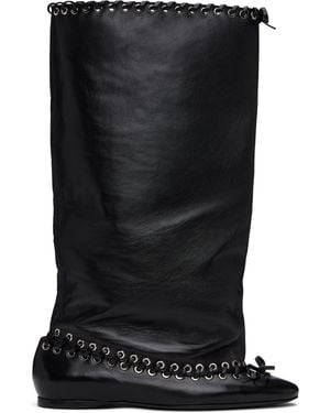 August Barron Level Flat Boots - Black