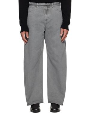 LE17SEPTEMBRE Garment-Dyed Curved Jeans - Grey