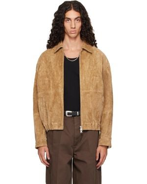 Arma Maddox Gritty Suede Jacket - Brown