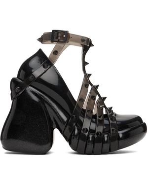 Jean Paul Gaultier Black Melissa Edition 'the Pump Punk Love' Heeled Sandals