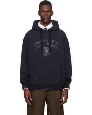vowels Faded Collegiate Hoodie - Blue