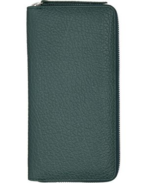 Maison Margiela Portefeuille Vert À Glissière Et À Ornement Cousu