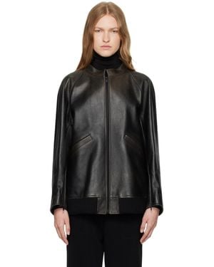 The Row Kengia Leather Jacket - Black