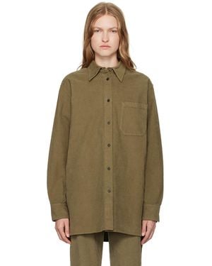 The Row Idro Corduroy Shirt - Green
