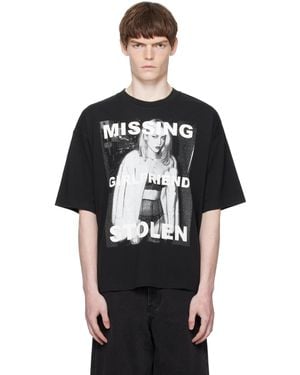 Stolen Girlfriends Club 'Missing Girlfriend' Stolen T-Shirt - Black