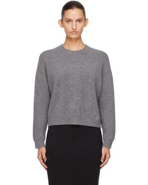 Loulou de Saison Pull Tristan Lds Gris En Yak Mélangé