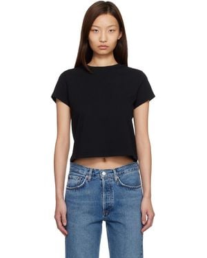 Agolde Adine Shrunken T-Shirt - Black