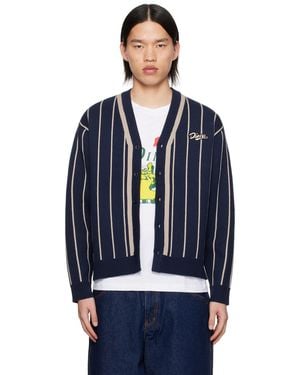 Dime Baseball Cardigan - Blue