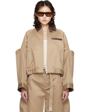 Sacai Cotton Chino Jacket - Natural