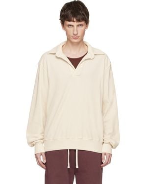 Les Tien Off- Banded Polo - Natural