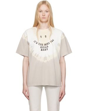 MM6 by Maison Martin Margiela Off- Interlock Cotton Jersey T-Shirt - Natural