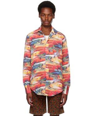 ERL Red Printed Shirt - Orange